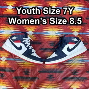 Air Jordan Air Jordan 1 Mid GS USA Olympic BQ6931-104 Shoes Youth 7Y Women’s 8.5